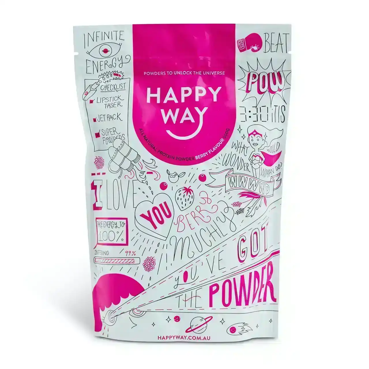 Happy Way Berry All Natural Protein Powder 500g