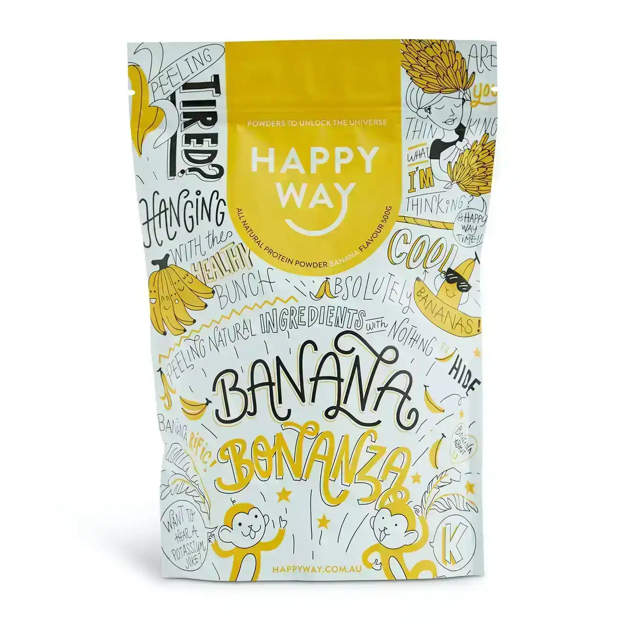 Happy Way Banana All Natural Protein Powder 500g