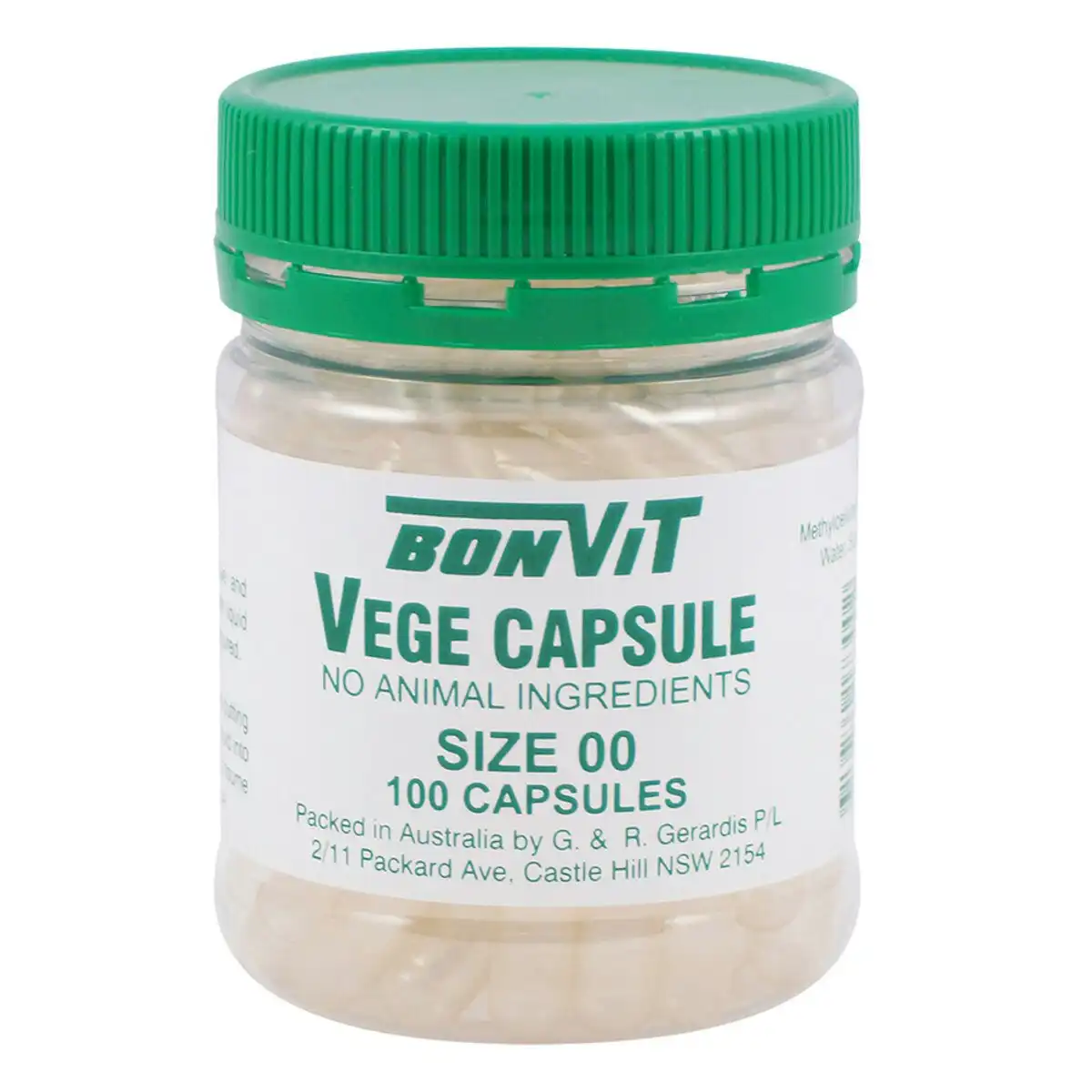 Bonvit Empty Vege Capsules Size '00' 100 Capsules
