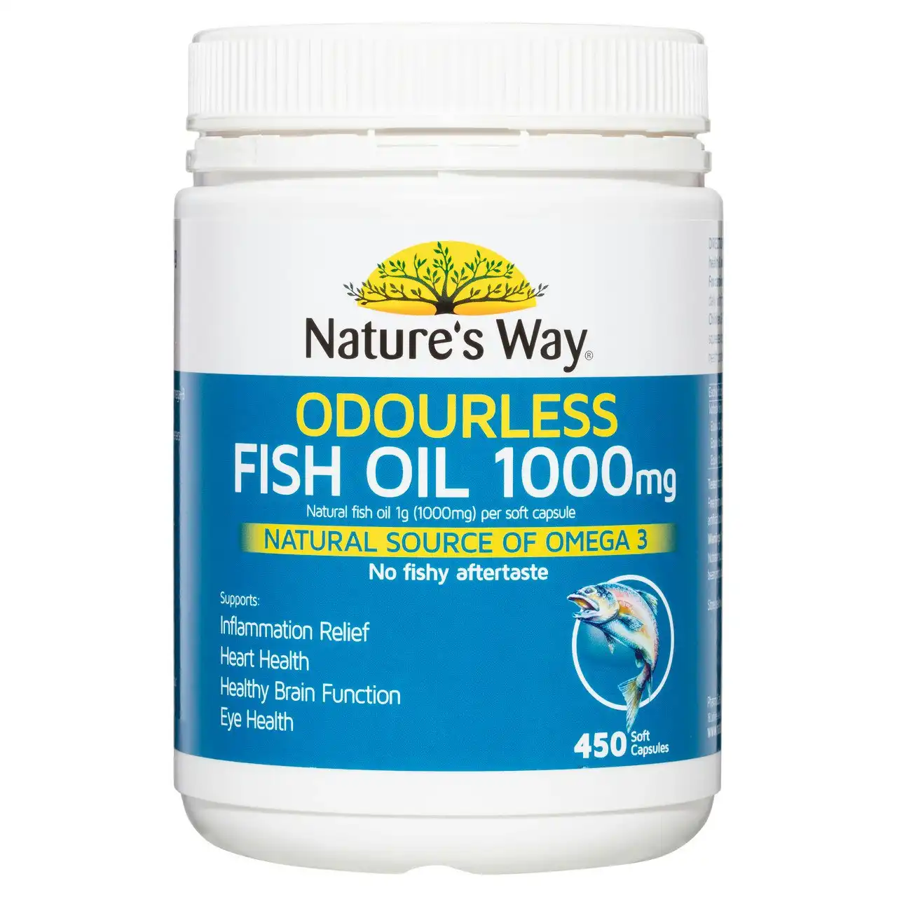 Nature's Way Odourless Fish Oil 1000mg 450 Capsules