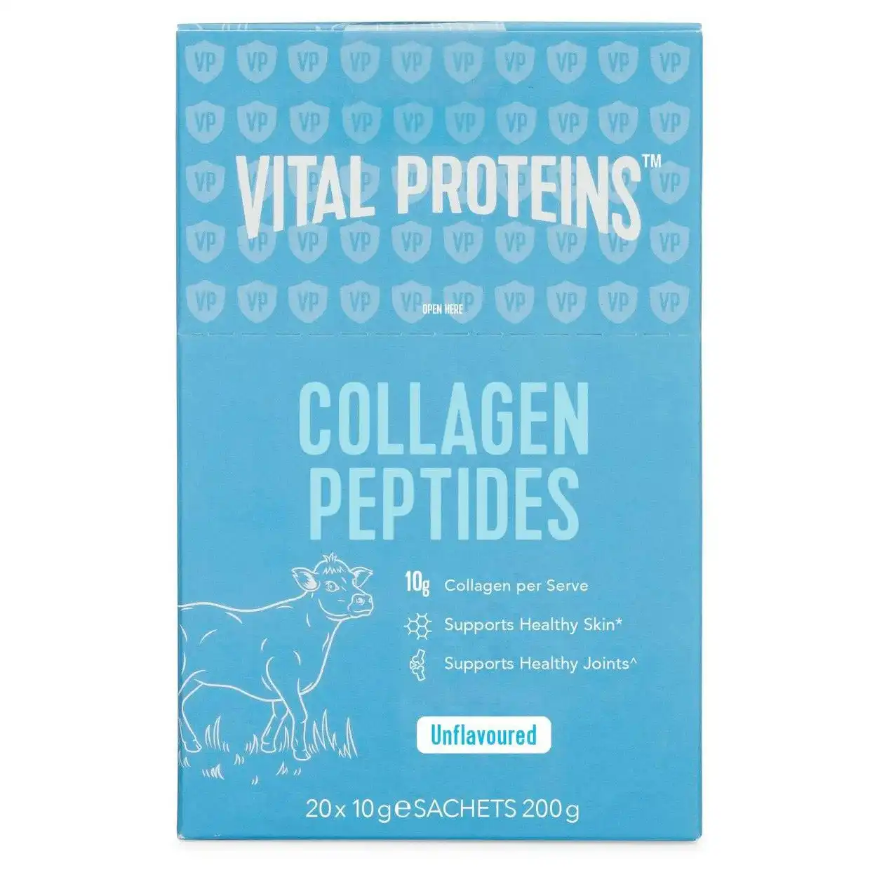 VITAL PROTEINS(TM) Collagen Peptides Unflavoured Powder 20x10g Sachets 200g