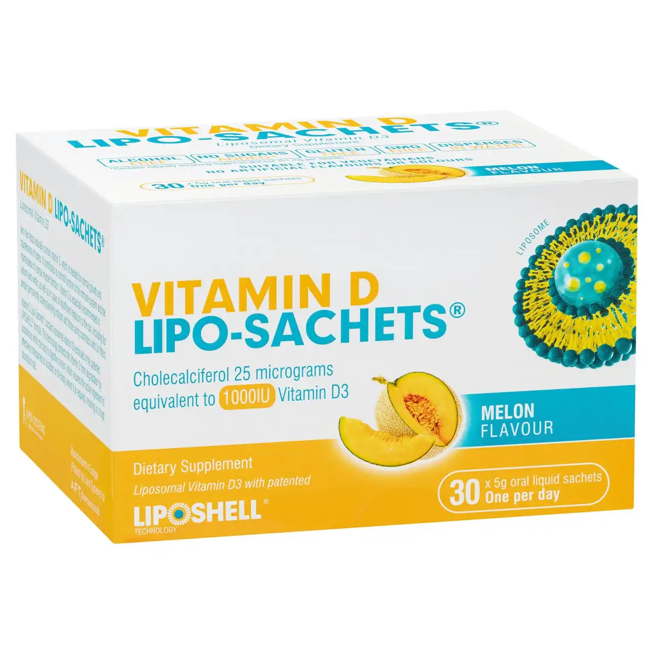 Vitamin D Lipo-Sachets(R) Melon Flavour 30 Sachets x 5g