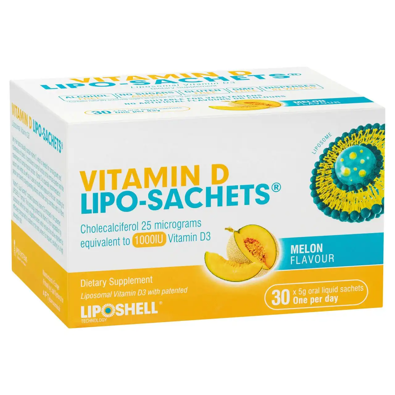 Vitamin D Lipo-Sachets(R) Melon Flavour 30 Sachets x 5g