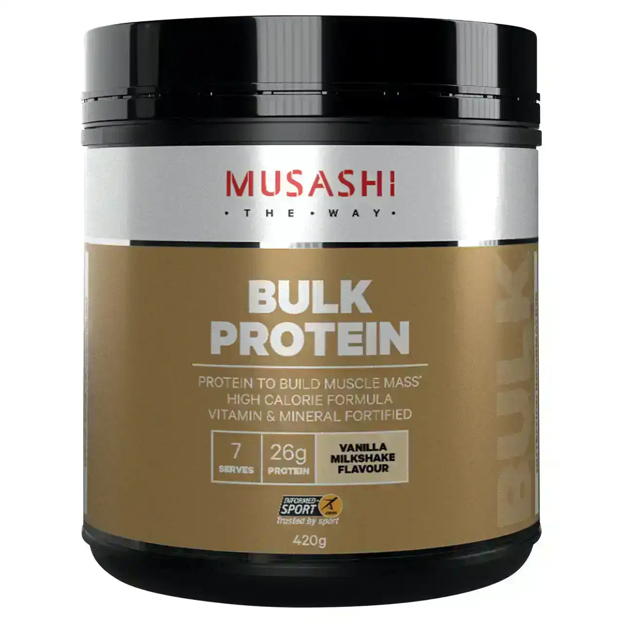 Musashi Bulk Protein Vanilla Milkshake 420g