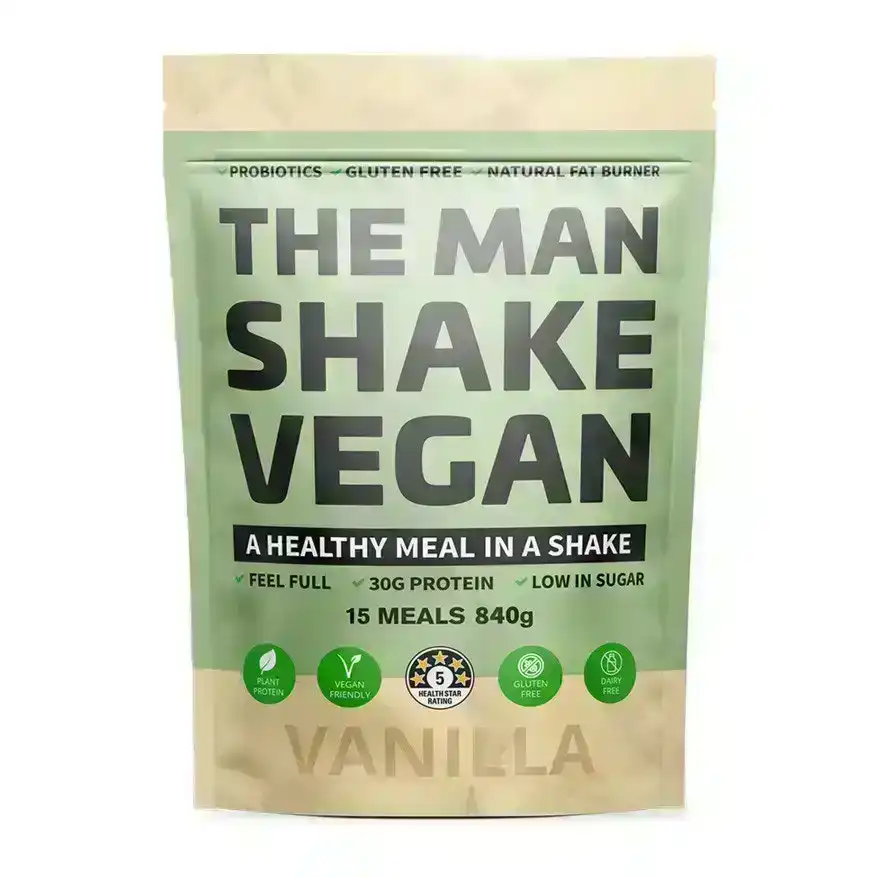 The Man Shake Vegan Vanilla Flavour 840g