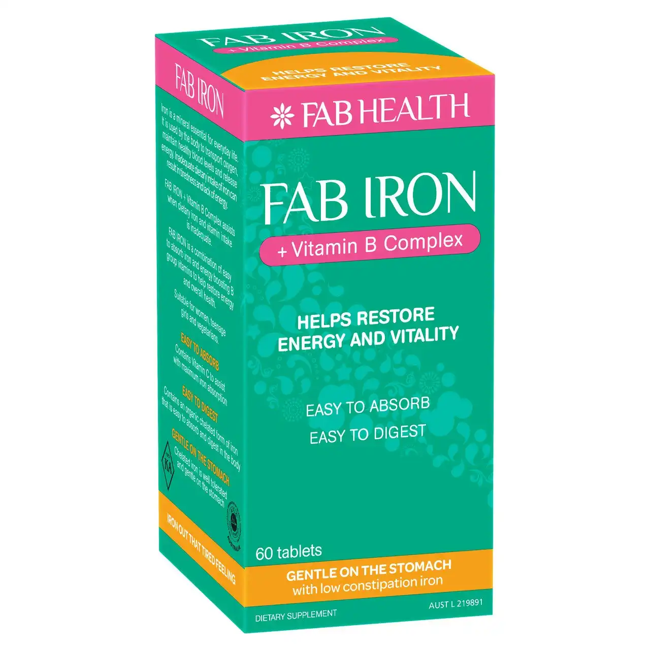 fab IRON + Vitamin B Complex Tablets