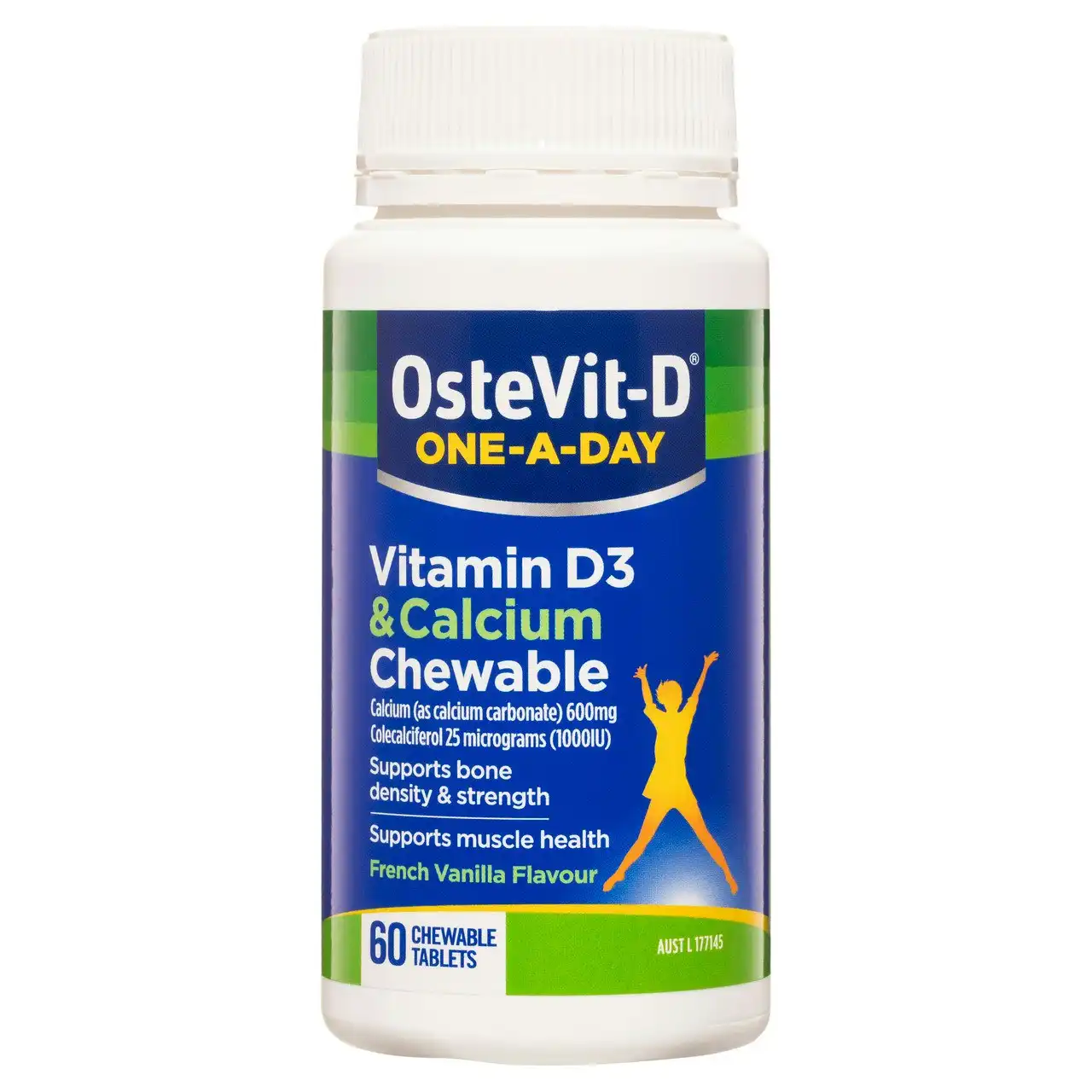 OsteVit-D One-A-Day Vitamin D3 & Calcium Chewable Tablets 60's
