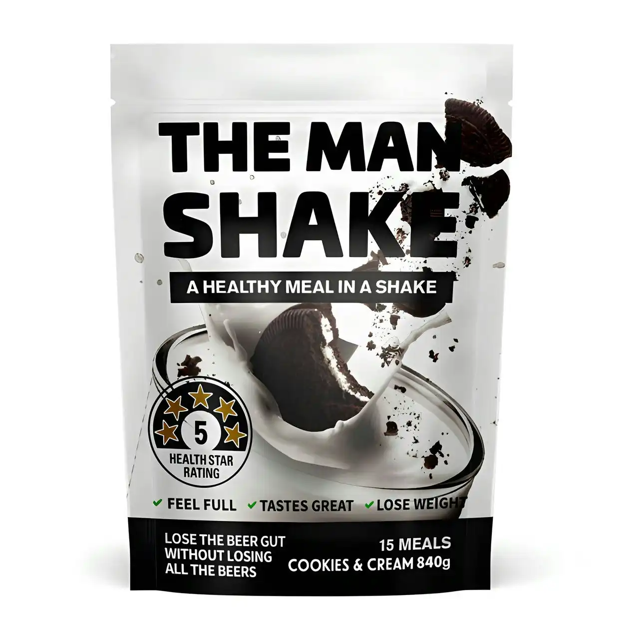 The Man Shake Cookies & Cream Flavour 840g