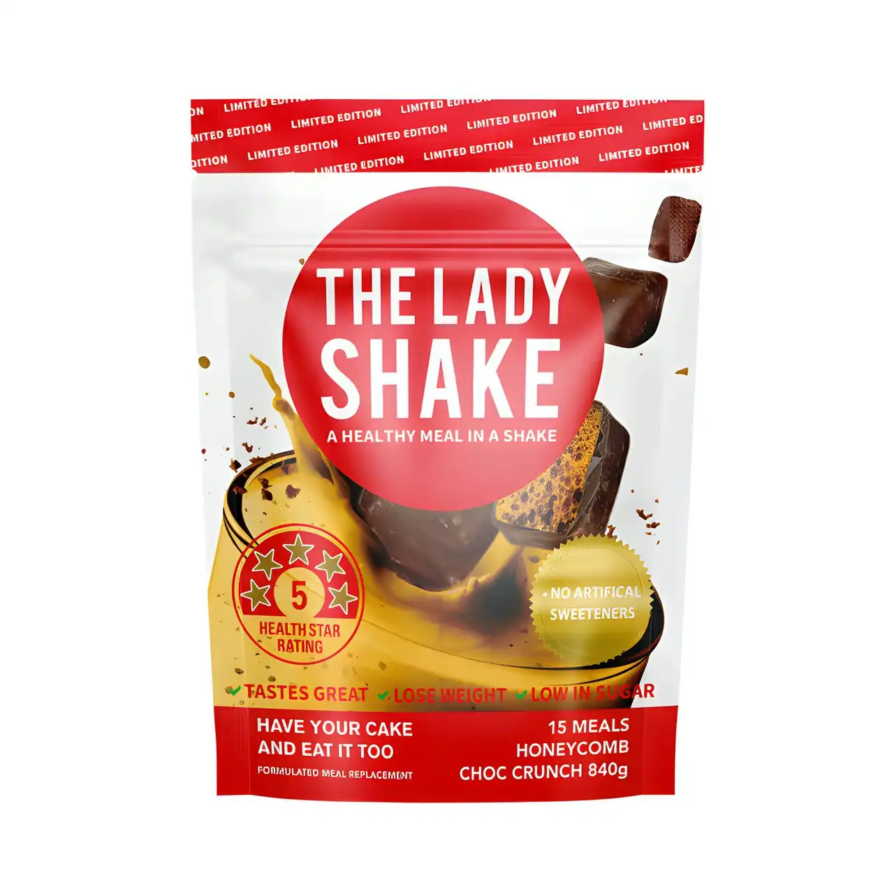 The Lady Shake Choc Honeycomb 840g