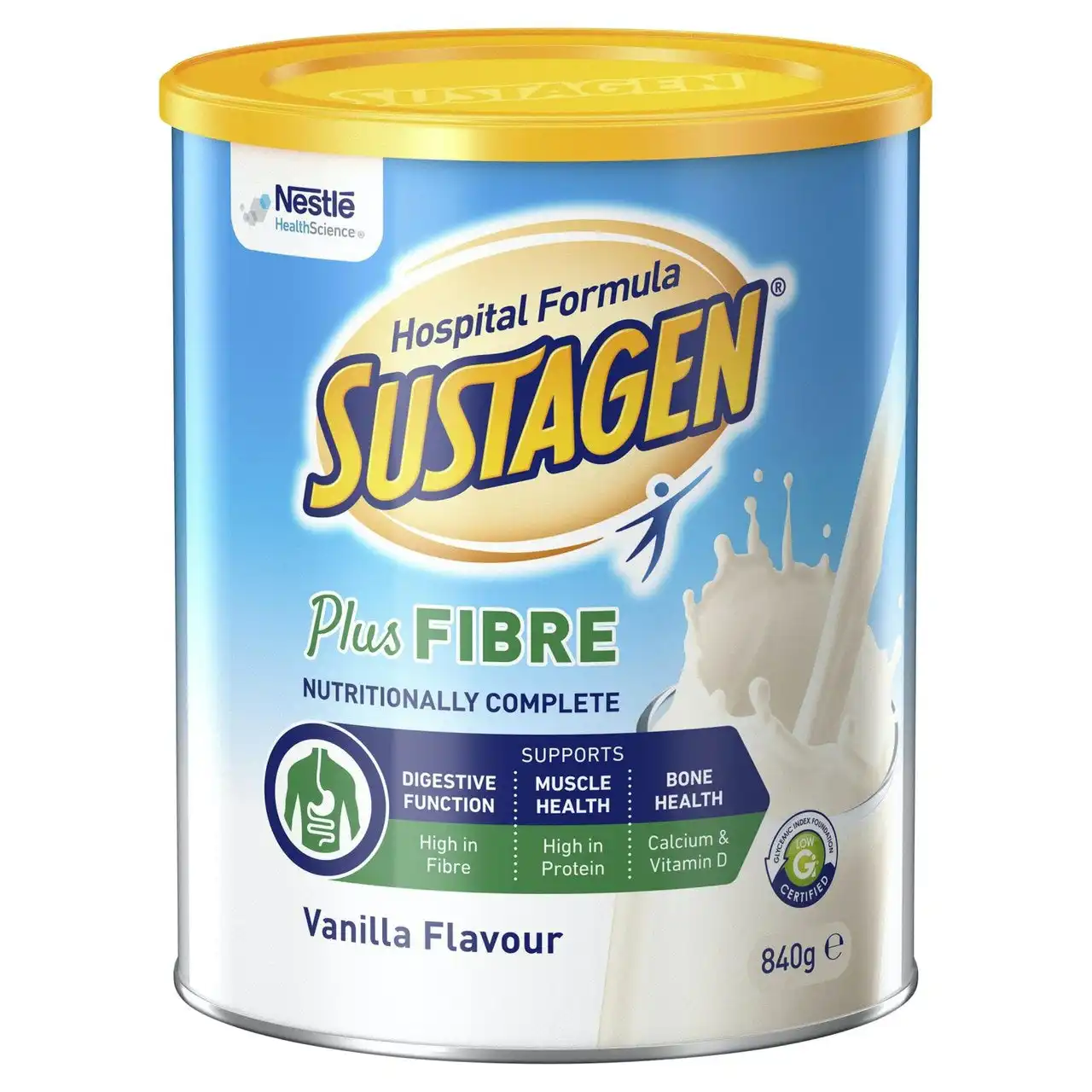 SUSTAGEN(R) Hospital Formula Plus Fibre Vanilla 840g Powder Nutritional Supplement