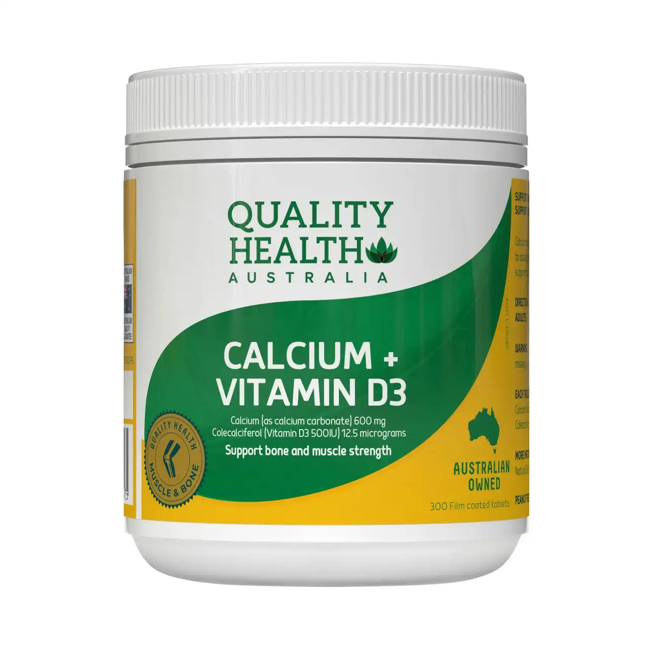 Quality Health Australia Calcium + Vitamin D3 300s