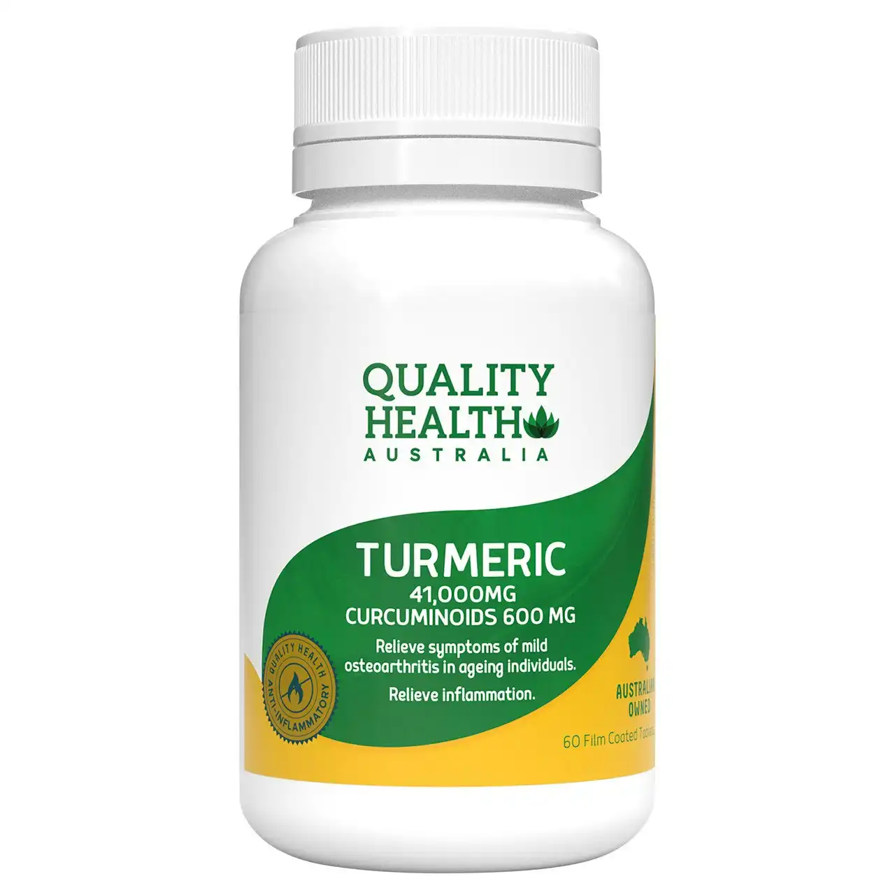 Quality Health Australia Turmeric 41,000mg Curcuminoids 600mg 60s