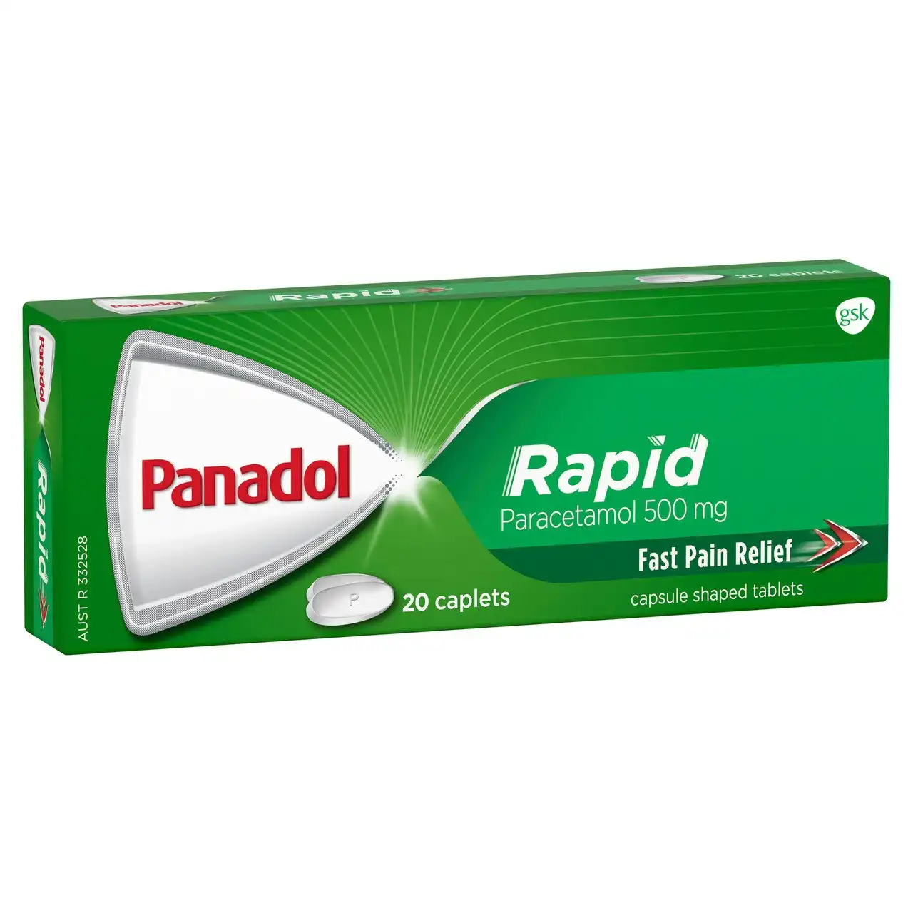 Panadol Rapid for Pain Relief, Paracetamol - 500mg 20 Caplets