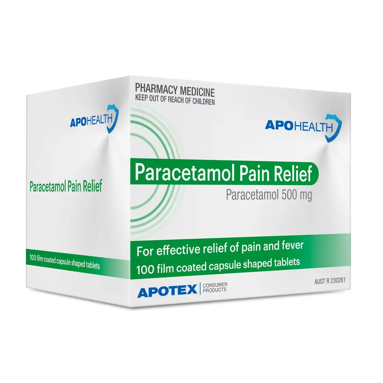 Apohealth Paracetamol Pain Relief 100 Caplets