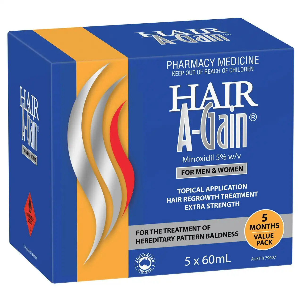 Hair A-Gain 5 Pack 5 x 60mL