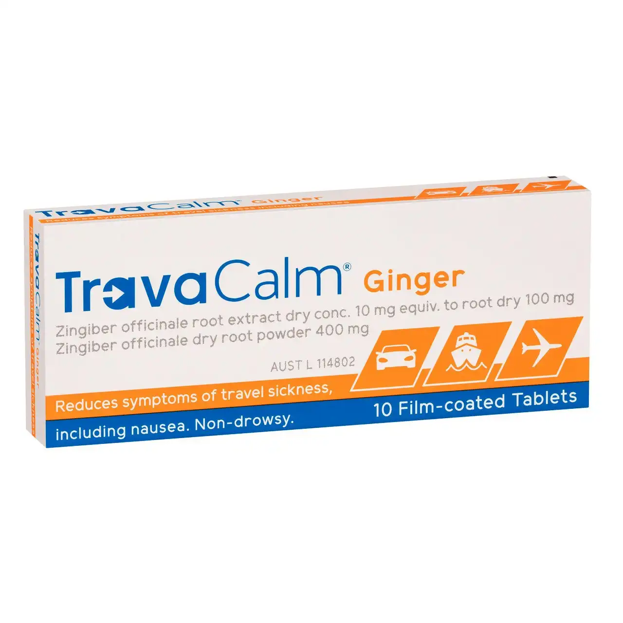 TRAVACALM Ginger 10 Tablets