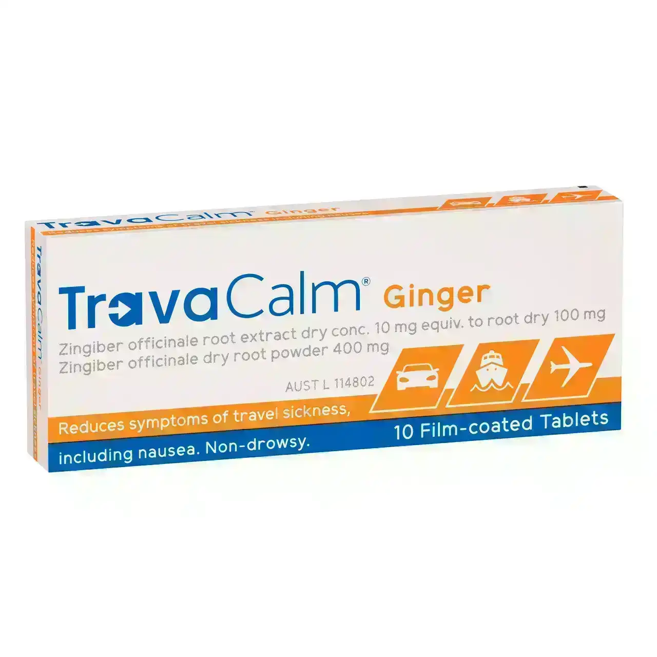 TRAVACALM Ginger 10 Tablets