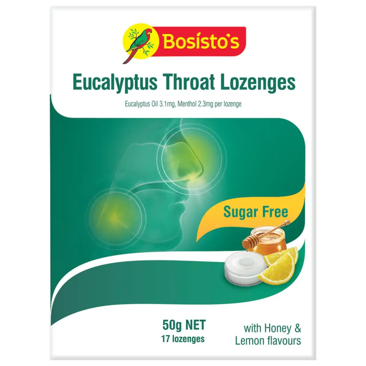 Bosisto's Eucalyptus Throat Lozenges Sugar Free 50g