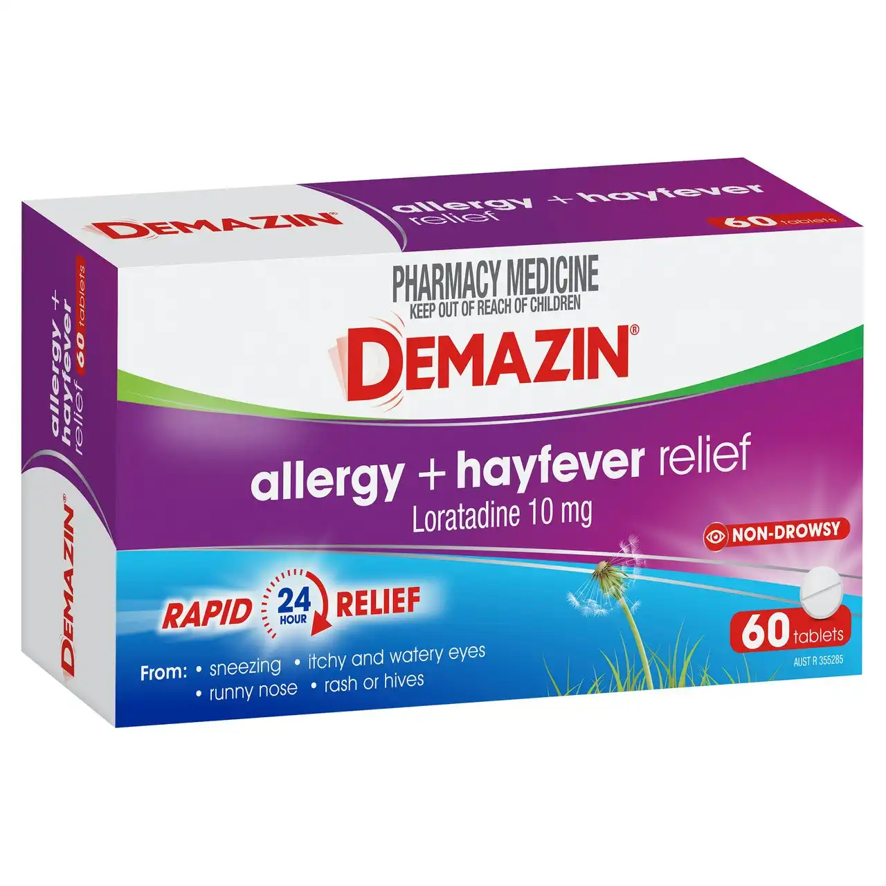 Demazin Allergy + Hayfever Relief Non-Drowsy 60 Tablets