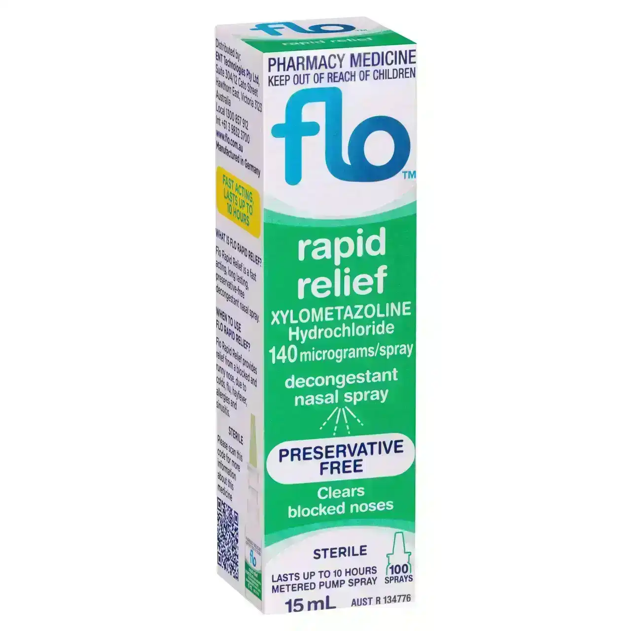 Flo Rapid Relief Decongestant Nasal Spray 15mL
