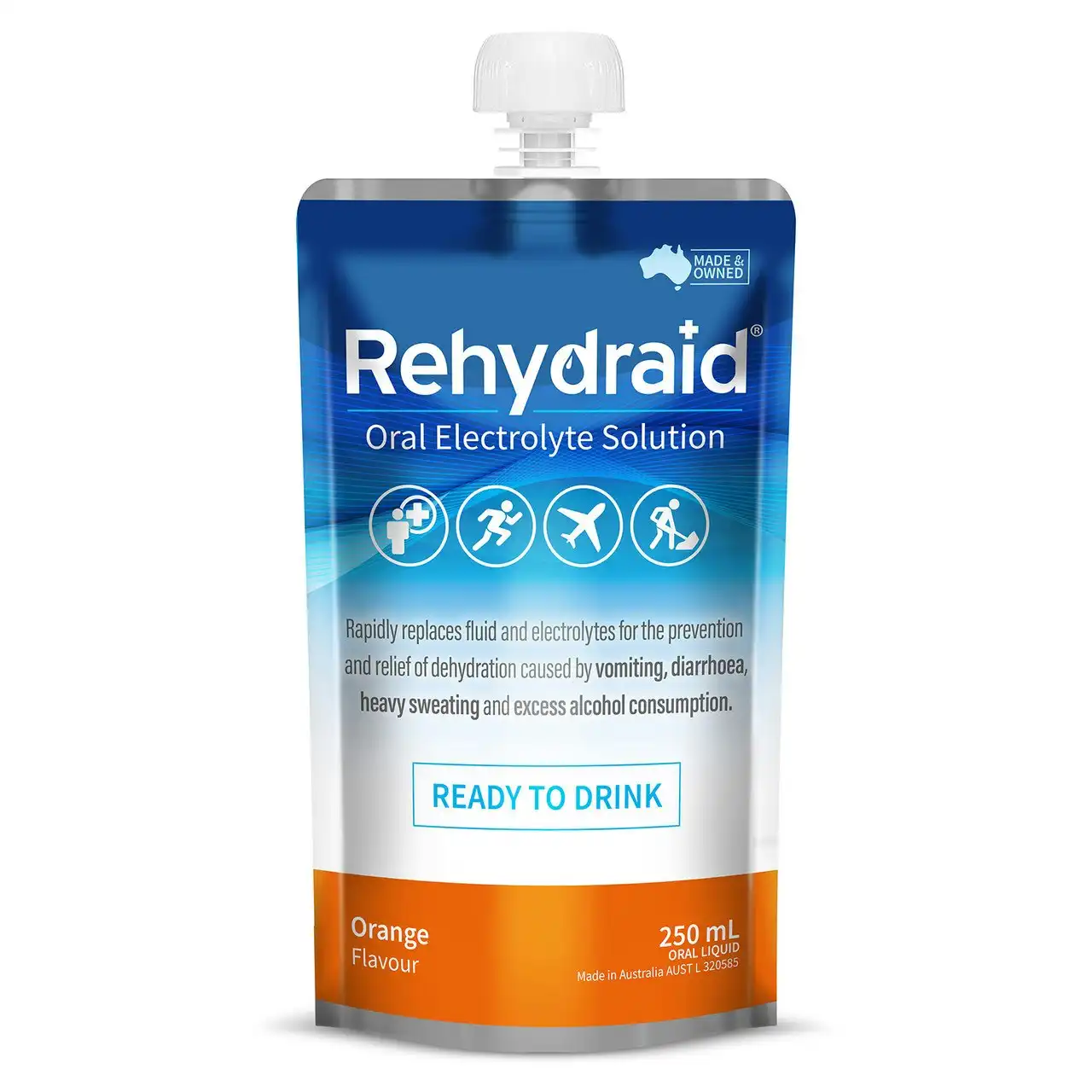 Rehydraid Oral Electrolyte Solution Orange Flavour 250ml