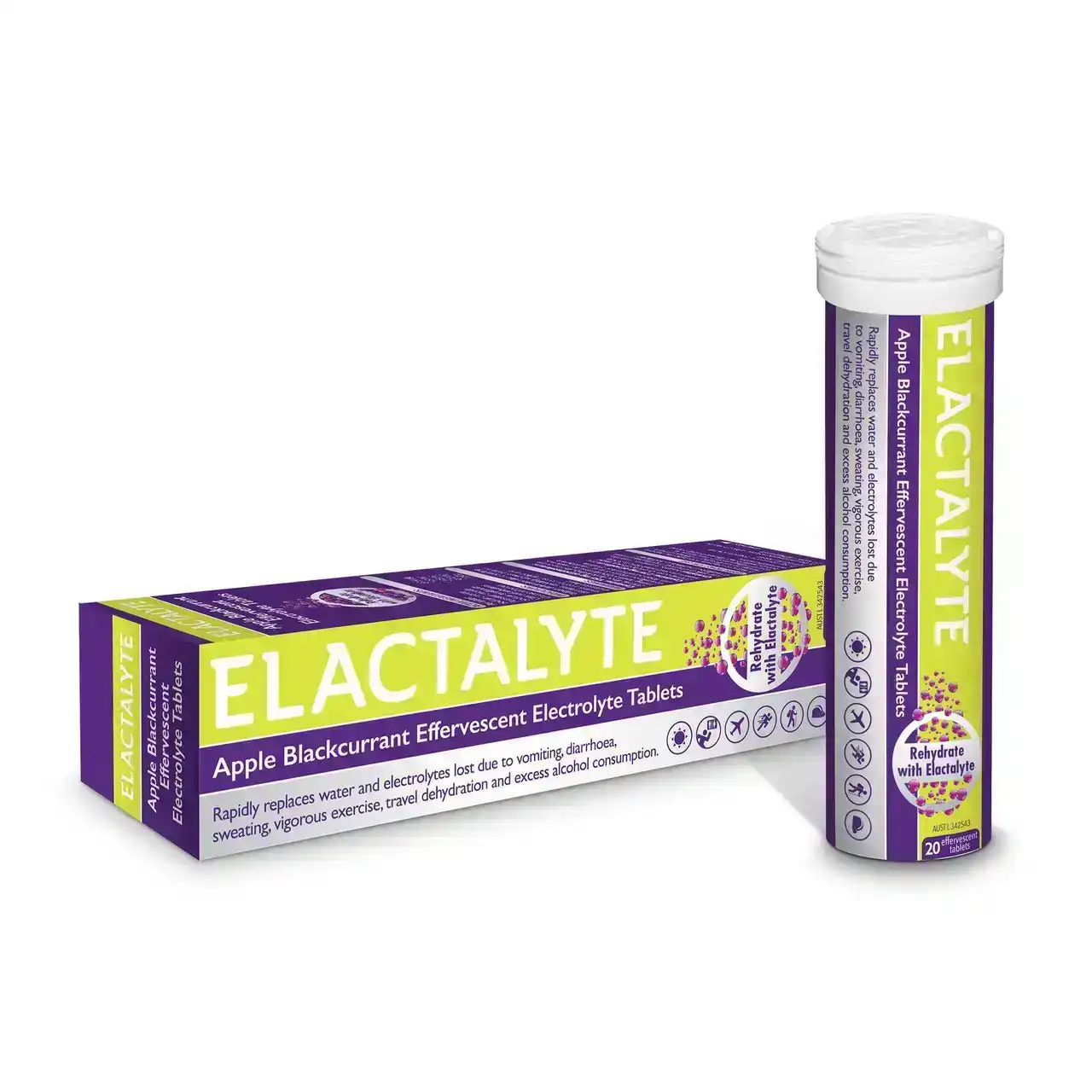 Elactalyte Apple Blackcurrant Effervescent Electrolyte 20 Tablets