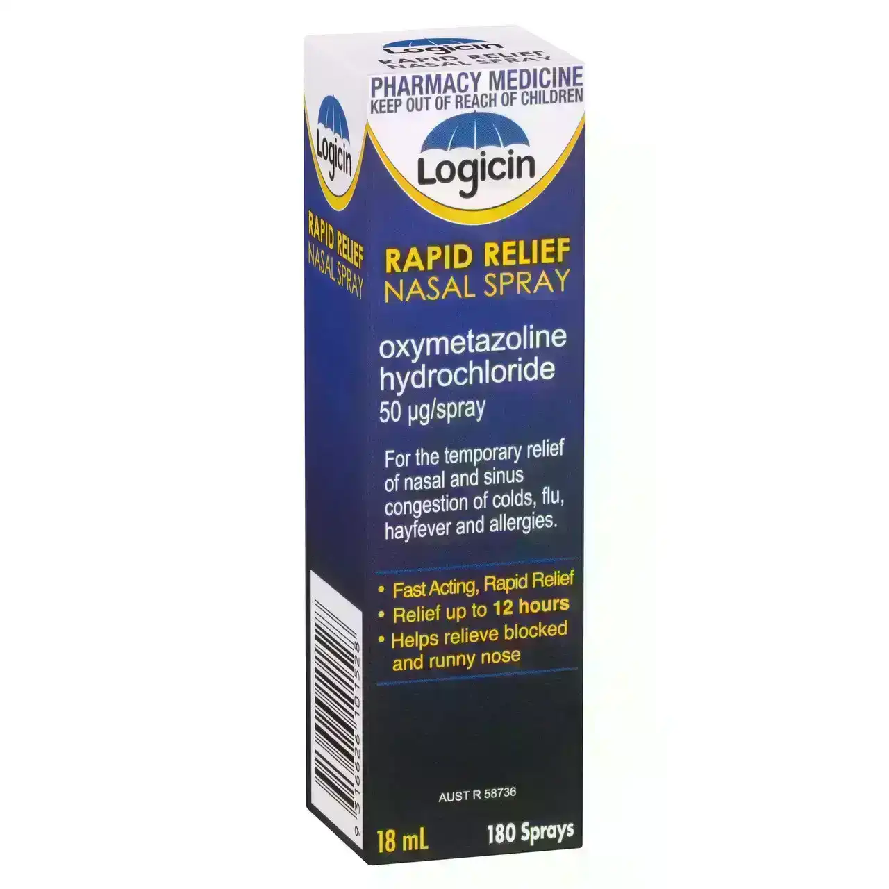 Logicin Rapid Relief Nasal Spray 18mL