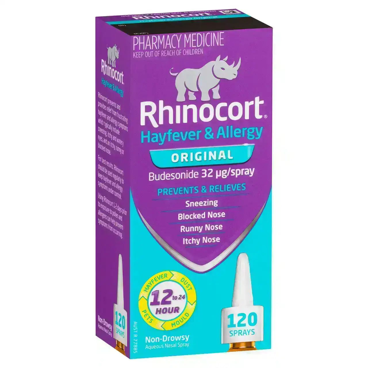 Rhinocort Original Non-Drowsy Hayfever &amp; Allergy Relief Nasal Spray 120 Sprays