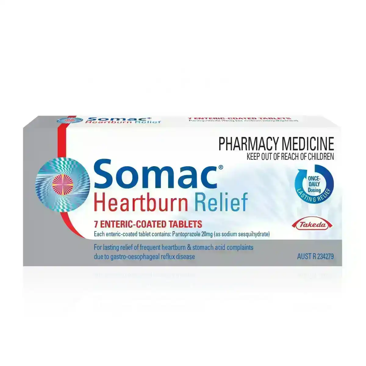 SOMAC Heartburn Relief 7 Enteric Coated Tablets