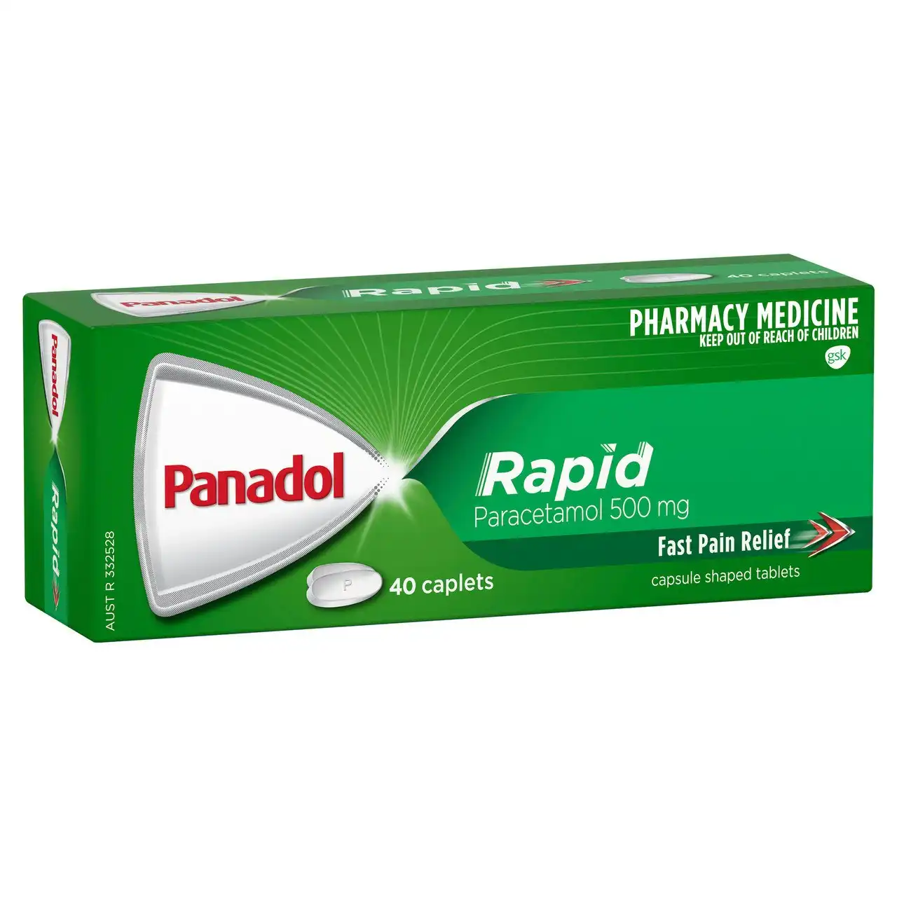 Panadol Rapid for Pain Relief, Paracetamol - 500mg 40 Caplets