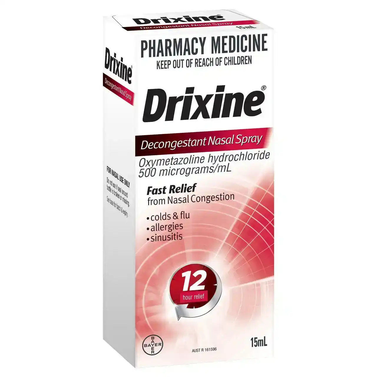Drixine 12 Hour Relief Decongestant Nasal Spray 15mL