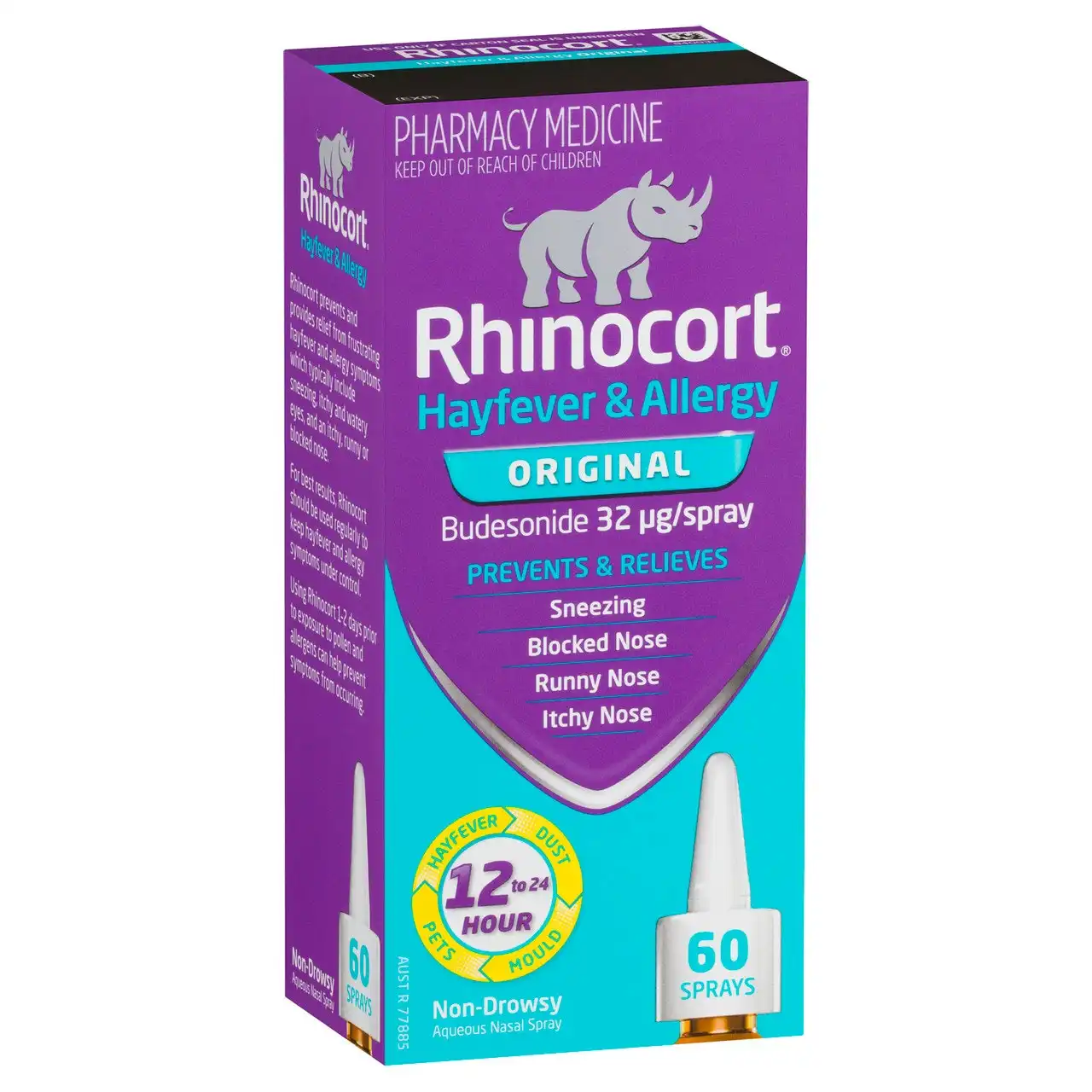 Rhinocort Original Non-Drowsy Hayfever & Allergy Relief Nasal Spray 60 Sprays