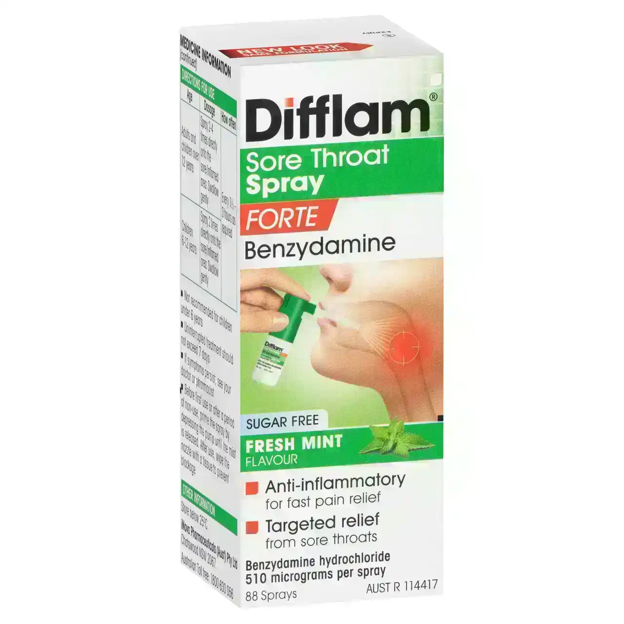 Difflam Sore Throat Spray Forte 88 Sprays