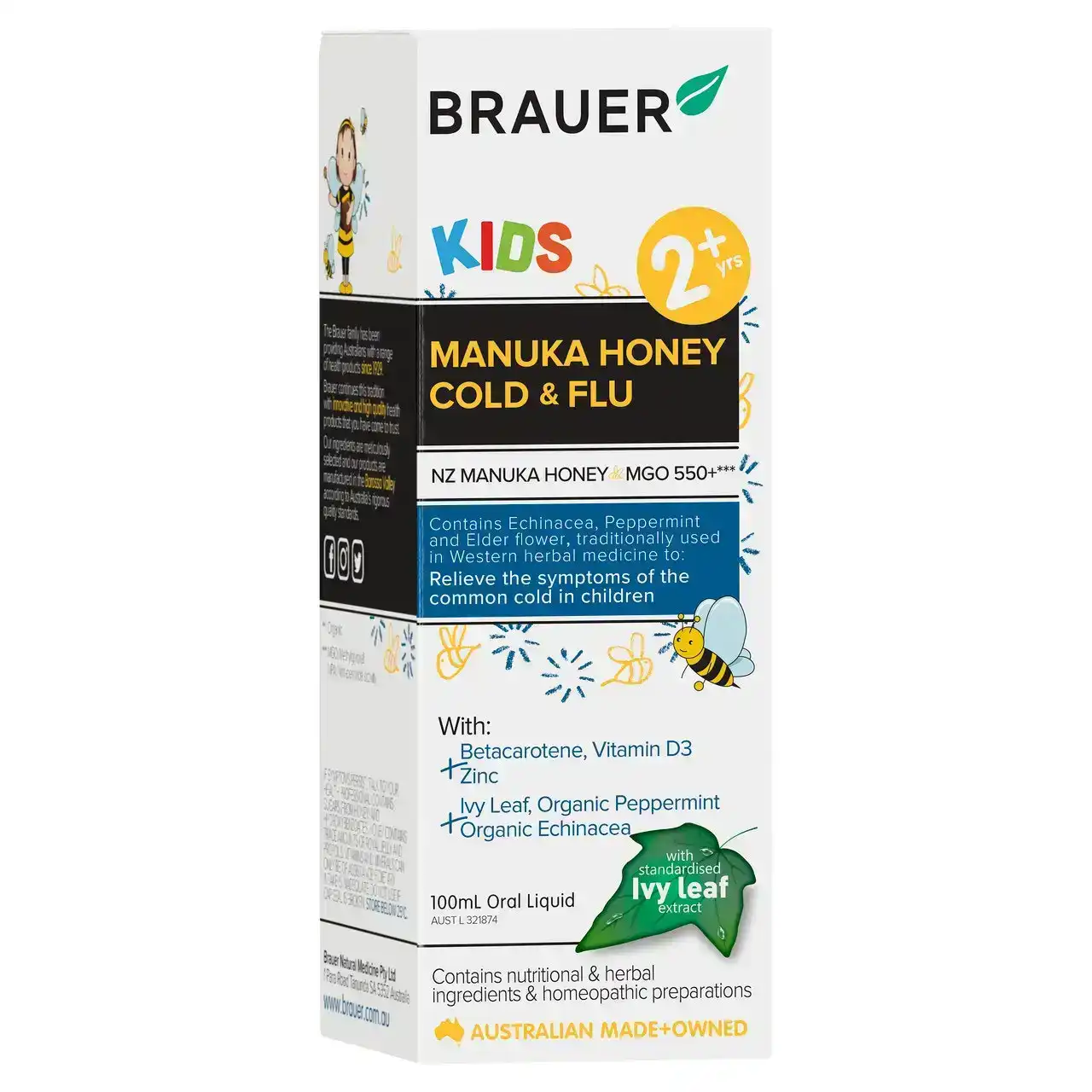 Brauer&#39;s Kids Manuka Honey Cold &amp; Flu