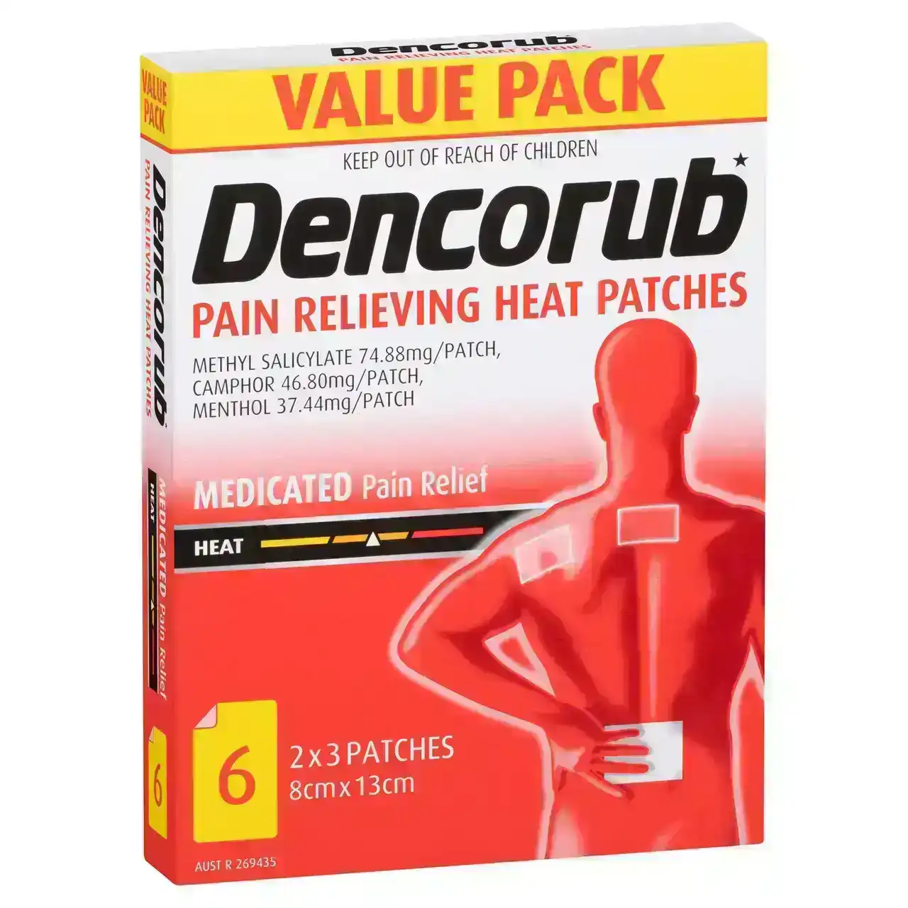 Dencorub Pain Relieving 6 Heat Patches