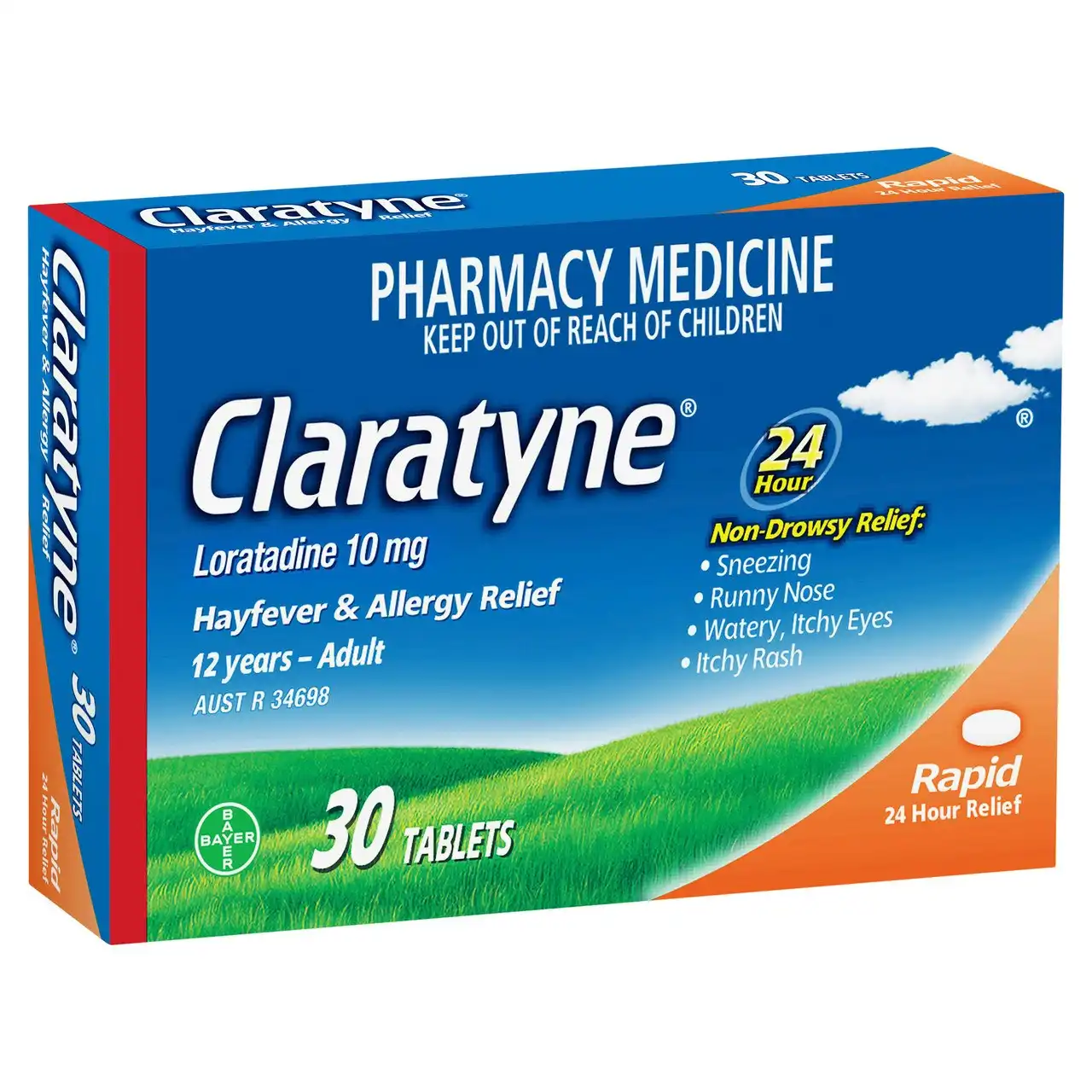 CLARATYNE Allergy Hayfever Relief Antihistamine Tablets 30 pack