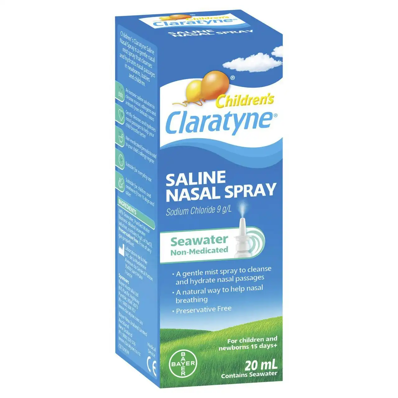 Children's CLARATYNE Saline Nasal Spray 20 mL