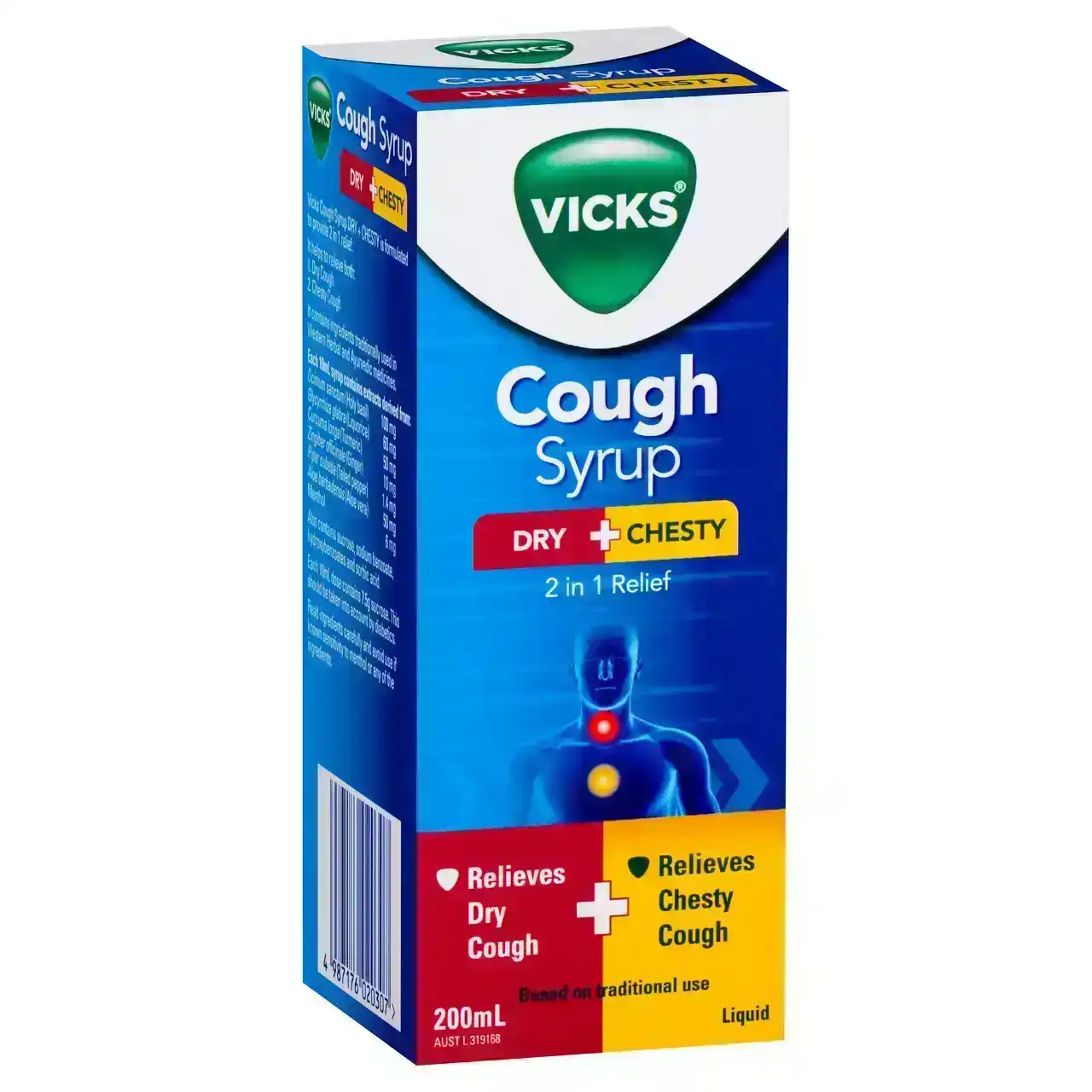 Vicks Cough Syrup Dry + Chesty 200mL