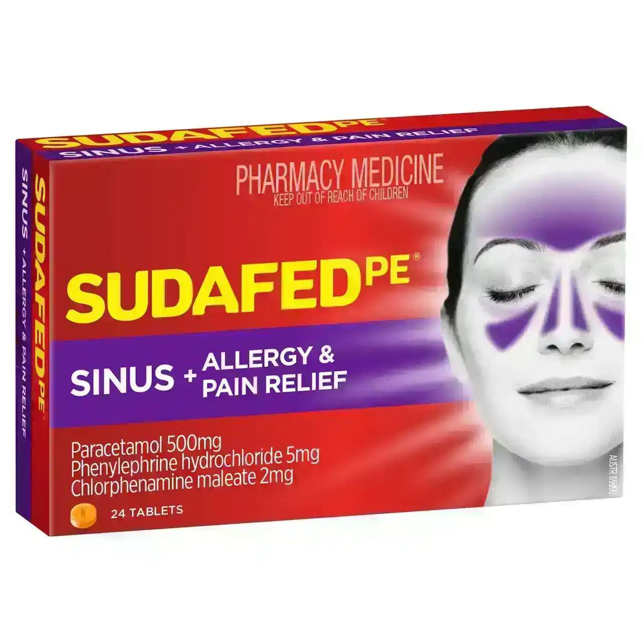 SUDAFED PE Sinus + Allergy &amp; Pain Relief Tablets 24 Pack