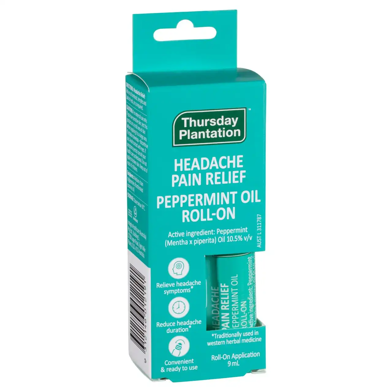 Thursday Plantation Peppermint Headache Pain Relief Roll On 9mL