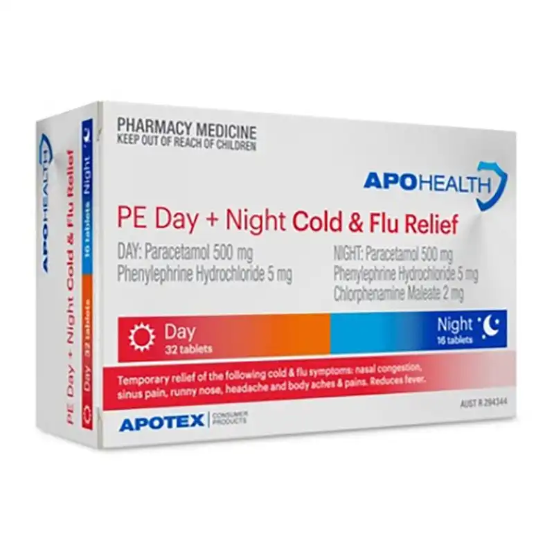 Apohealth Cold & Flu Relief Day/Night Tablets 48