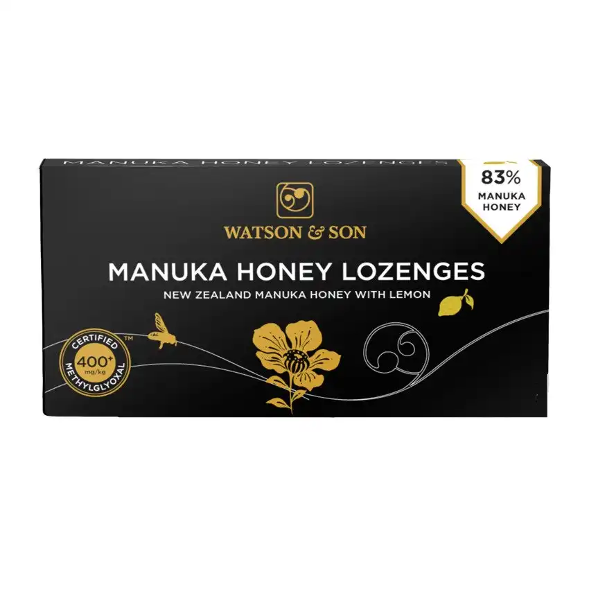 Watson & Son Manuka Honey 400+ Honey With Lemon Lozenges 12