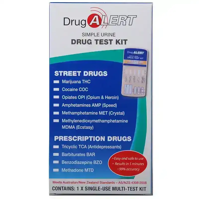 Drug Alert Drug Test Kit 1 x Single Use Multi-Test Kit