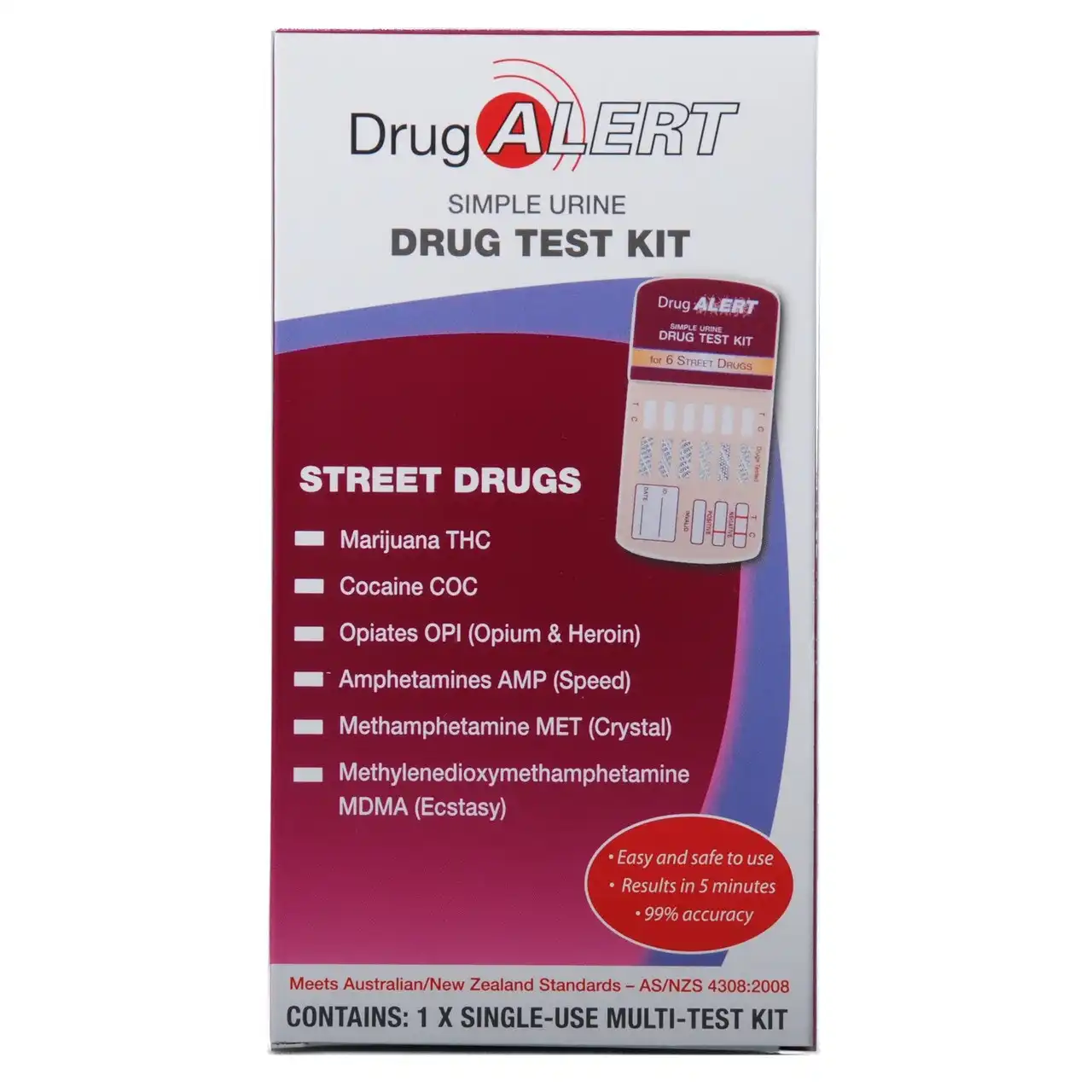 Drug Alert Street Drug Test Kit x 1