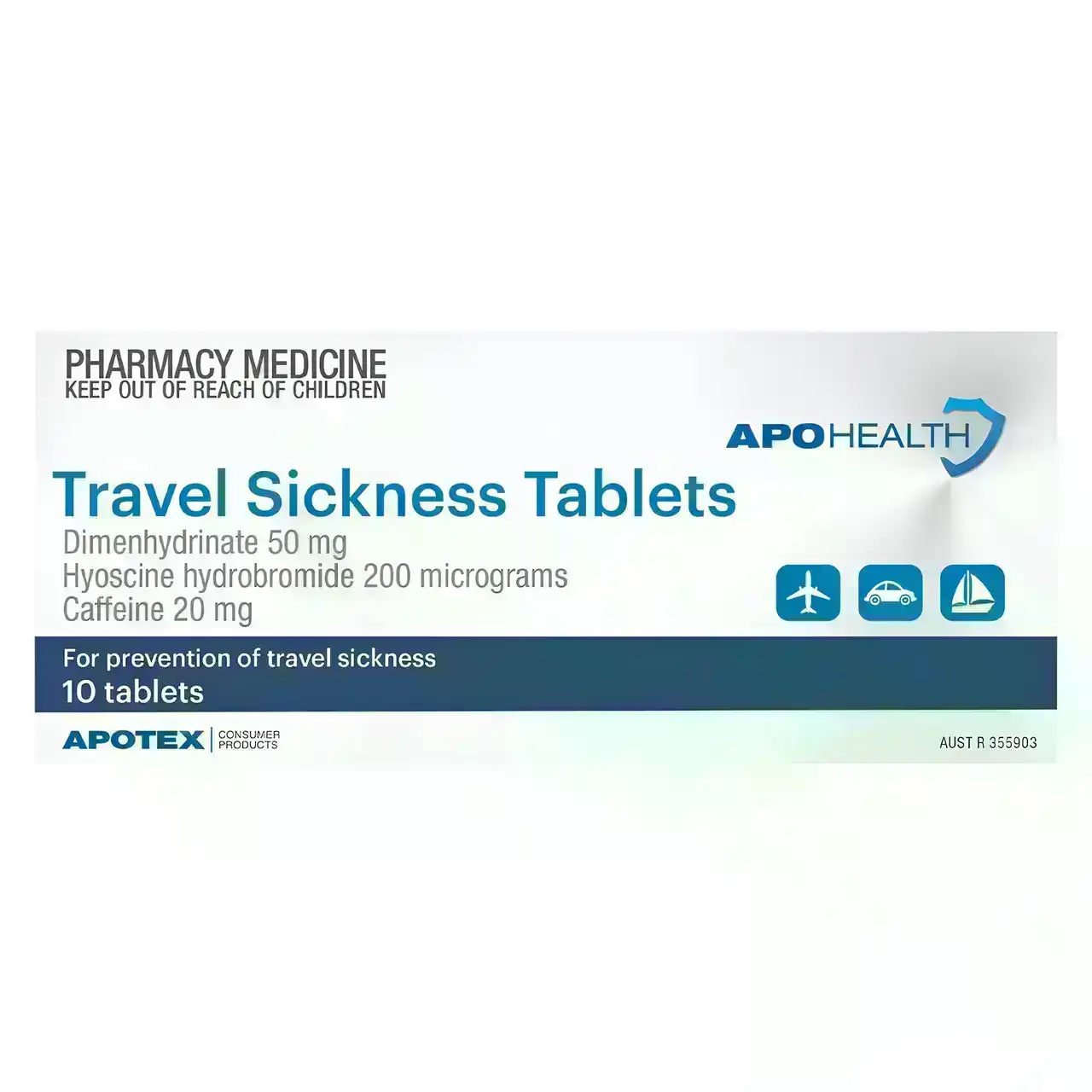 Apohealth Travel Sickness Tablets 10 Pack