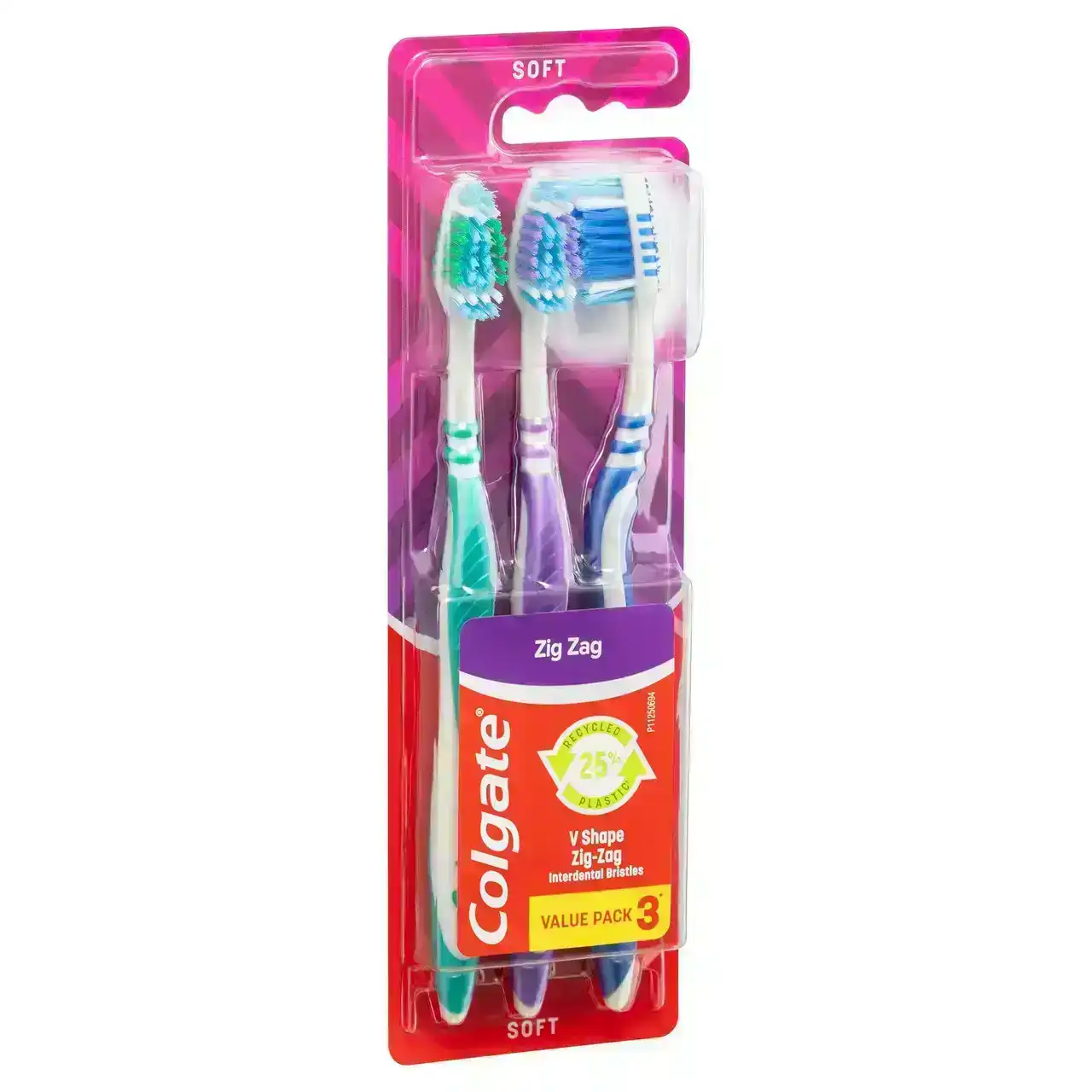 Colgate Zig Zag Manual Toothbrush, Value 3 Pack, Soft Bristles, Interdental Reach