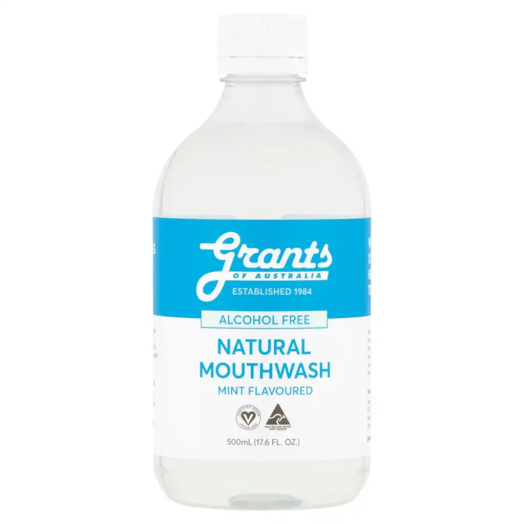 Grants Alcohol Free Natural Mouthwash Mint Flavour 500ml