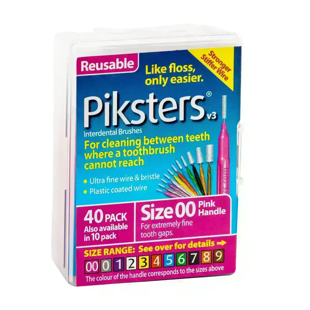 Piksters(R) Interdental Brushes Pink Size 00 40pk