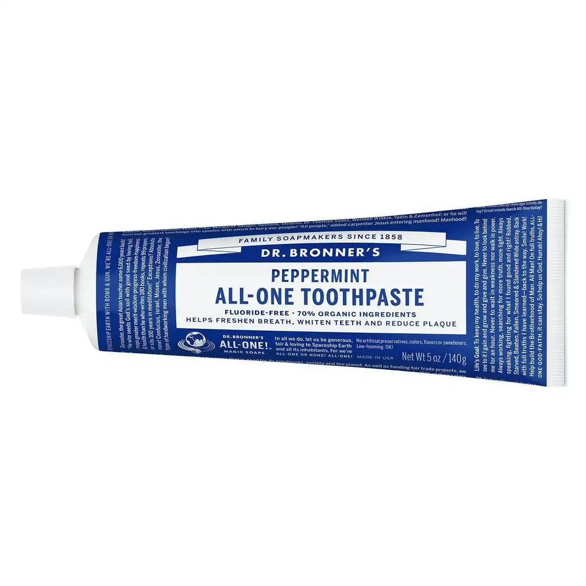 Dr. Bronner's Peppermint All-One Toothpaste 140g