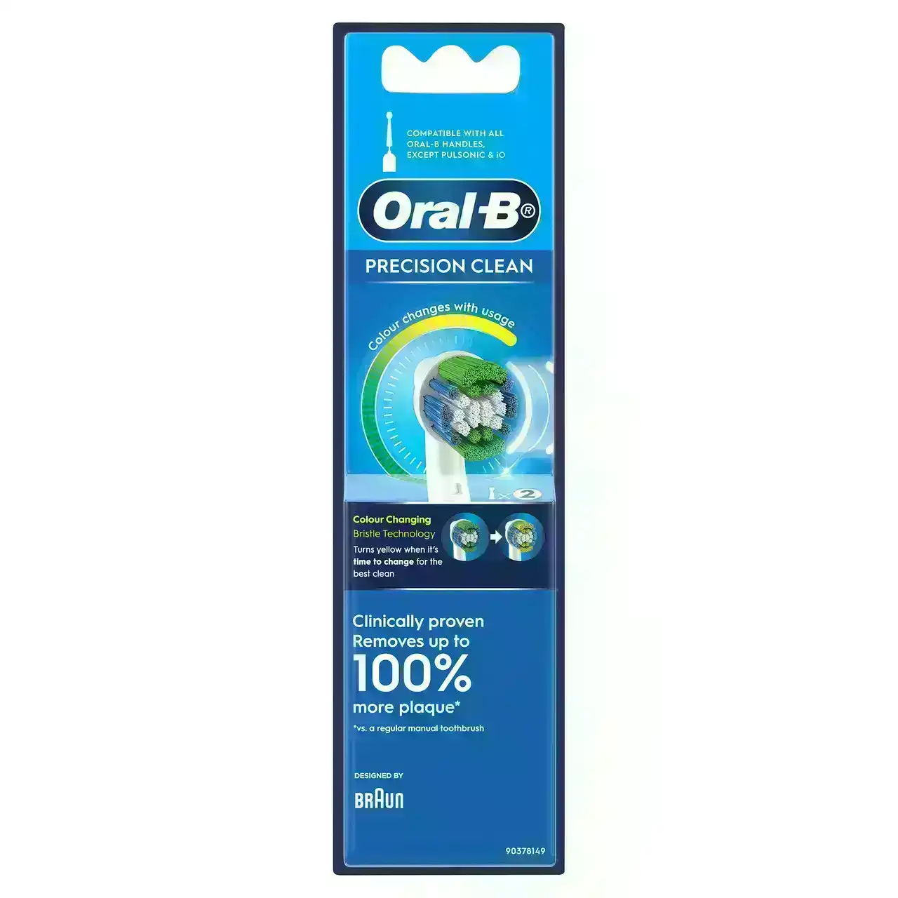 Oral-B Precision Clean White Electric Toothbrush Refills 2 Pack